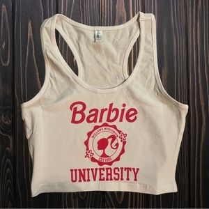 Barbie University  Tank S-L available. 100% cotton brand new.